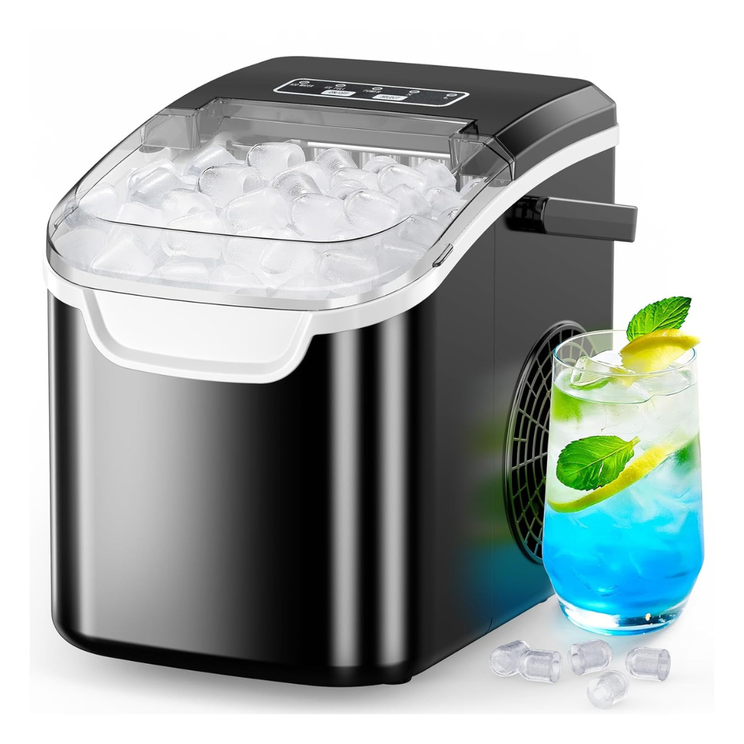 COWSAR Countertop Ice Maker With Self-Cleaning (26.5 Lbs/24Hrs)