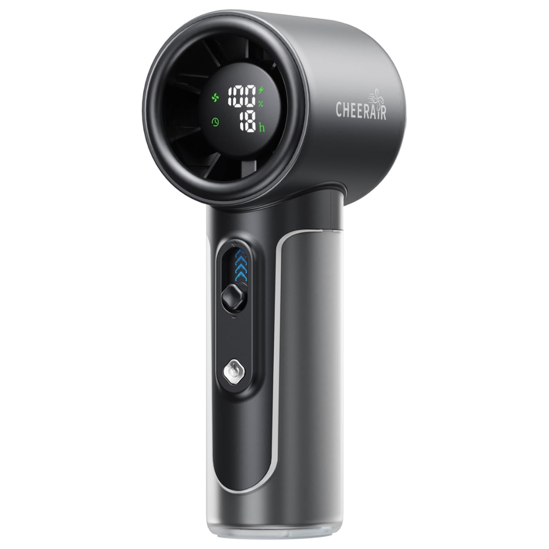 5000mAh Battery Handheld Portable Mini Fan W/ Smart LED Display
