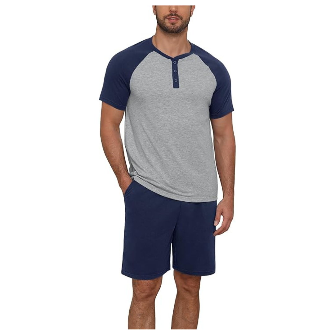NITAGUT Men's 2-Piece Pajamas Set