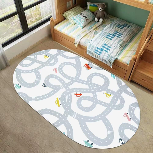 LIVEBOX 4'x6' Road Traffic Washable Kids Rug