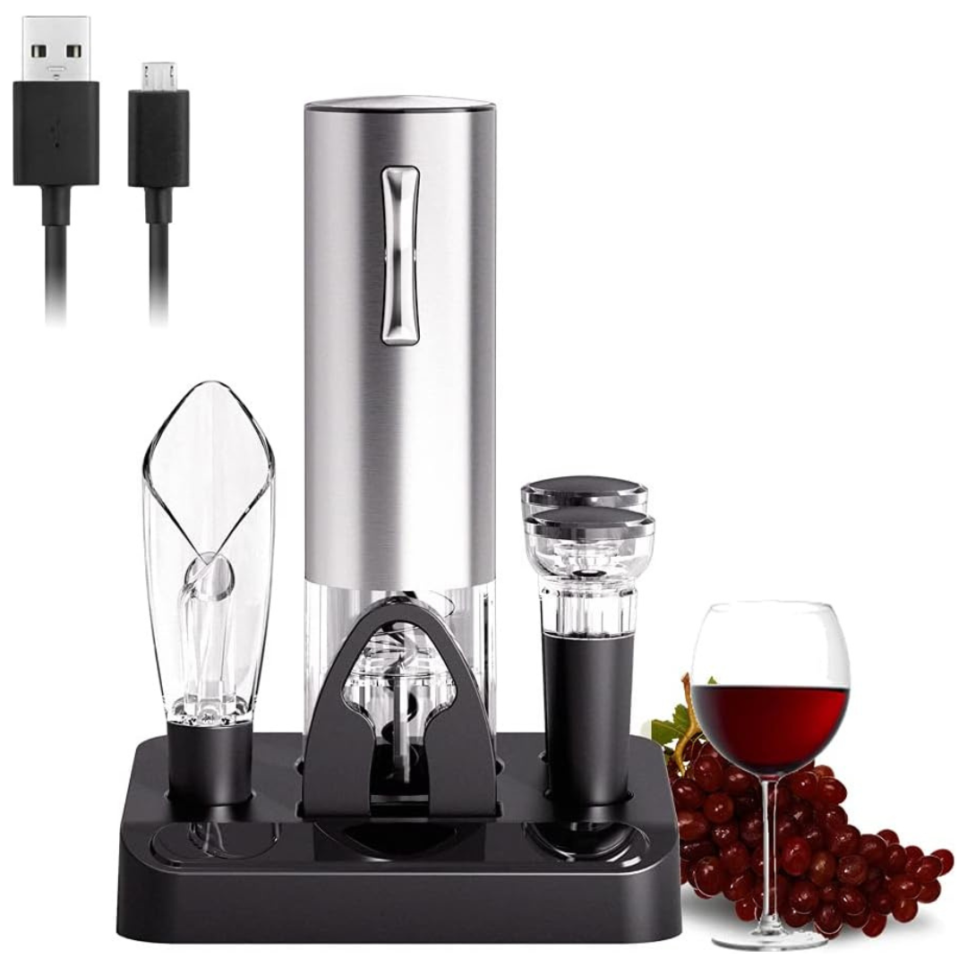 4-in-1 Electric Wine Opener Set