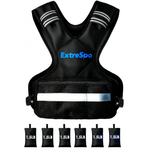 ExtreSpo Adjustable Weighted Vest Exercise Set With 6 Ironsand Weights (11-20lbs)
