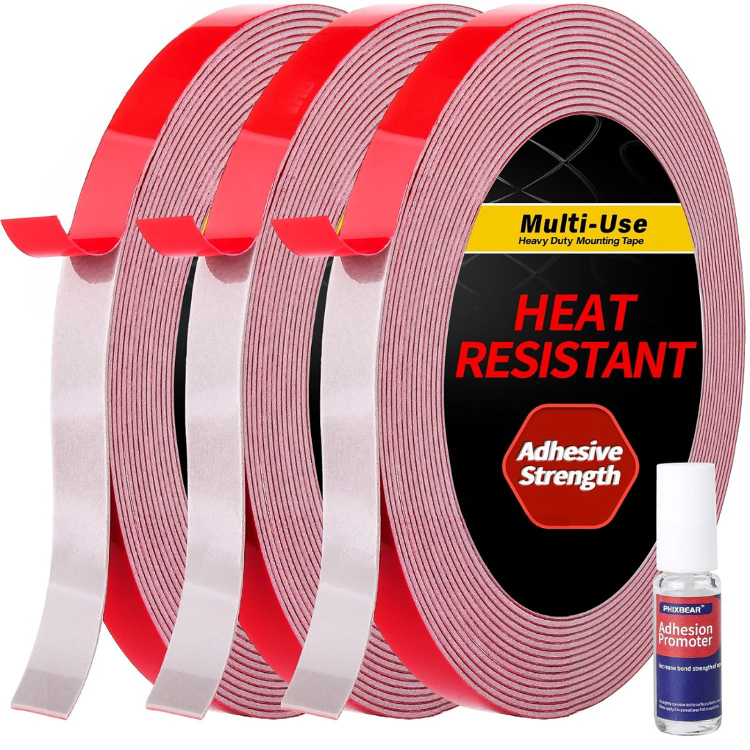 3-Pack Super Strong Adhesion Heavy Duty Double Sided Tape