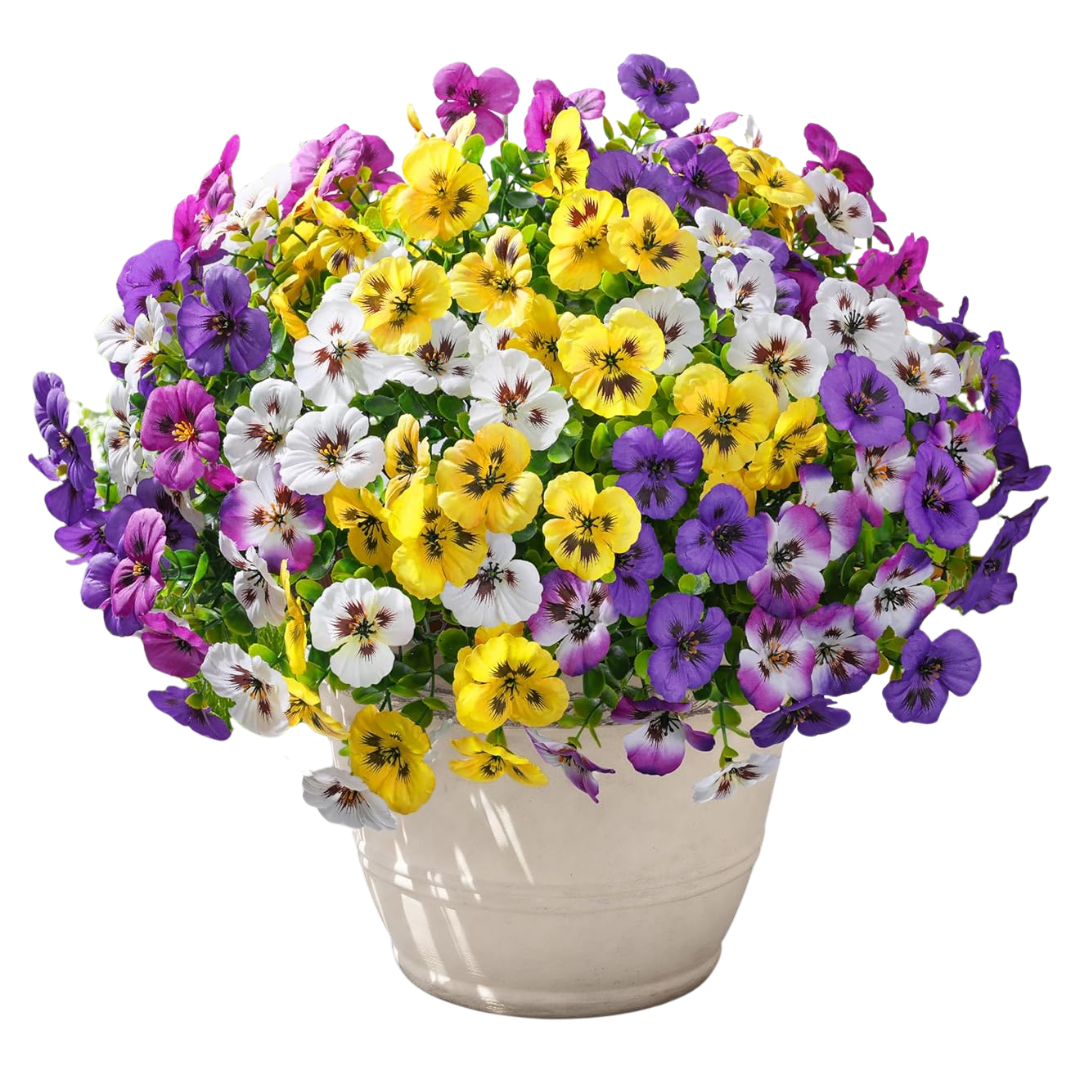 20-Pack Ivydale Artificial Pansy Flowers