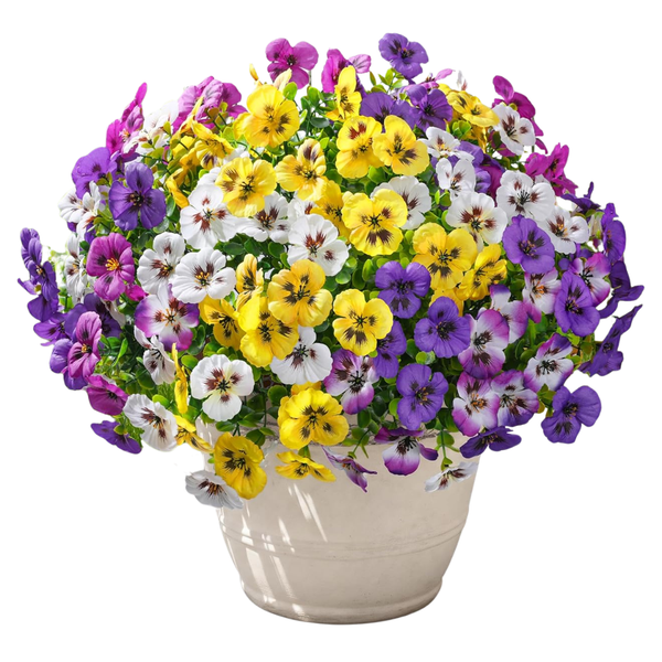 20-Pack Ivydale Artificial Pansy Flowers