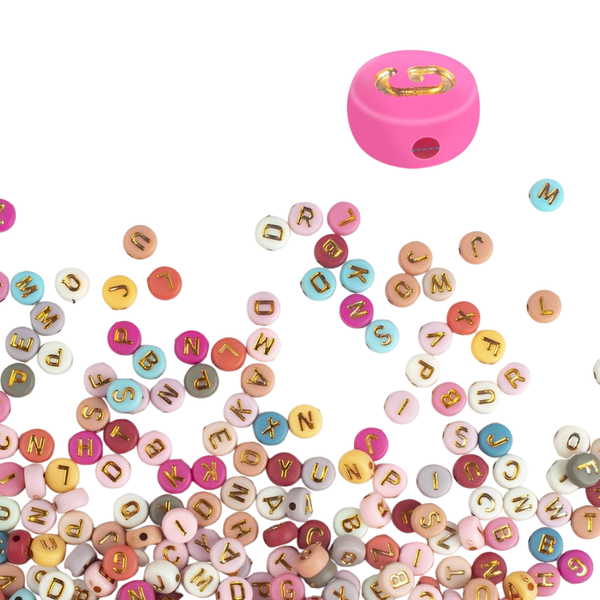 1000-Piece SUTOUG 7mm Colourful Letter Beads