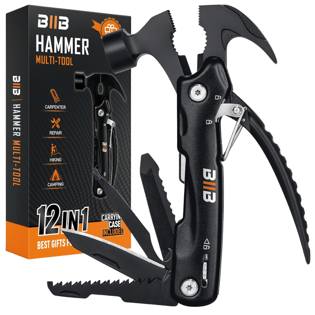 12-in-1 Nylon Stainless Steel Hammer Multitool