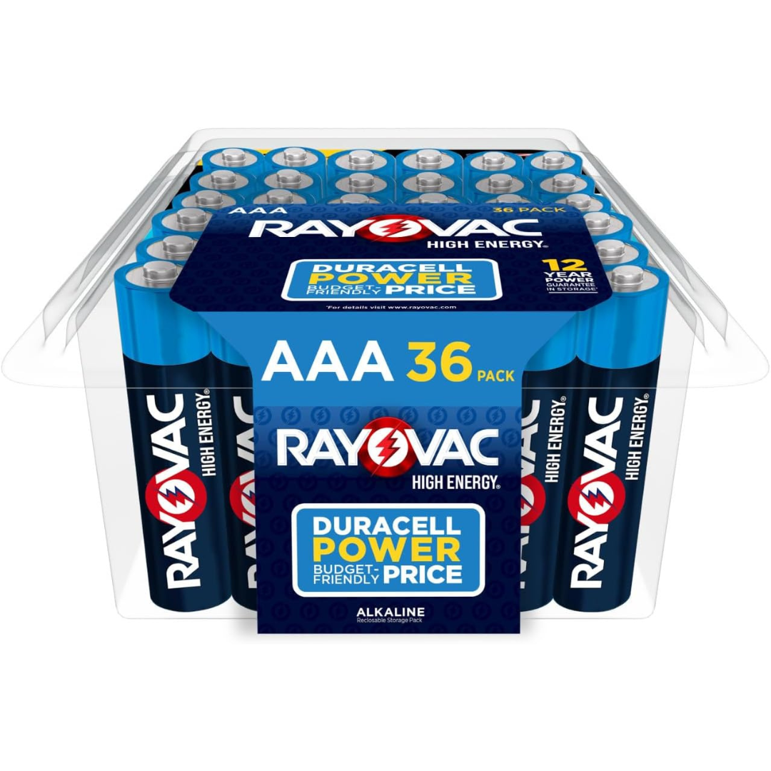 36-Count Rayovac Alkaline Triple A Batteries
