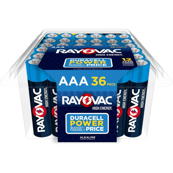 36-Count Rayovac Alkaline Triple A Batteries