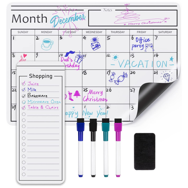 12" x 17" Amazon Basics Magnetic Dry Erase Whiteboard Calendar