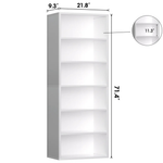 Ebern Designs Livingon 21.8"W 6 Shelves Standard Bookcase