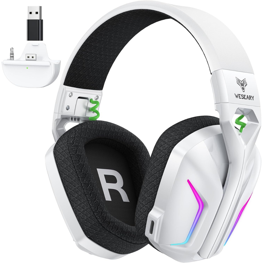 Weseary Wireless 2.4GHz Ultra-Low Latency Gaming Headset
