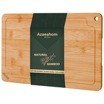17"x 12" Bamboo Cutting Boards for Kitchen w/ Juice Grooves & Built-in Handles