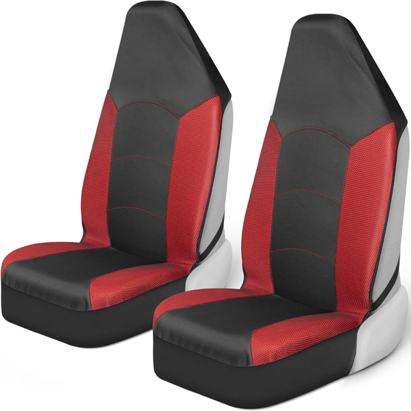 Motor Trend Mesh Red Car Seat Covers for Front Seats