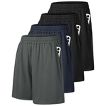 4-Pack Men's Basketball Athletic Shorts with Pockets