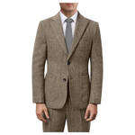 Fesenbo Men's 2-Piece Herringbone Tweed Tuxedos Suit
