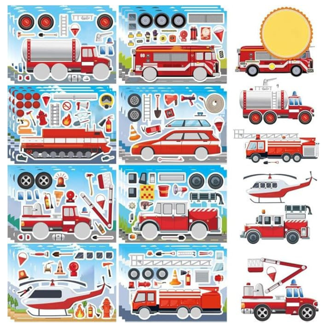 24 Sheets Make Your Own Vehicle Stickers (2 Styles)