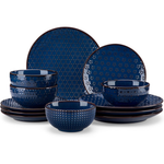 12-Piece Malacasa Ceramic Plates And Bowls Dinnerware Set