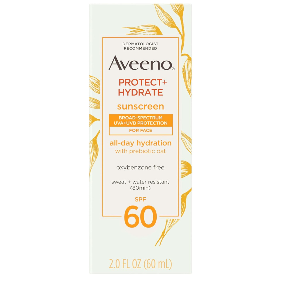 Aveeno Protect + Hydrate SPF 60 Moisturizing Face Sunscreen Lotion