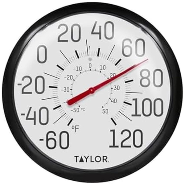 13.25" Taylor Big & Bold Indoor/Outdoor Wireless Wall Thermometer