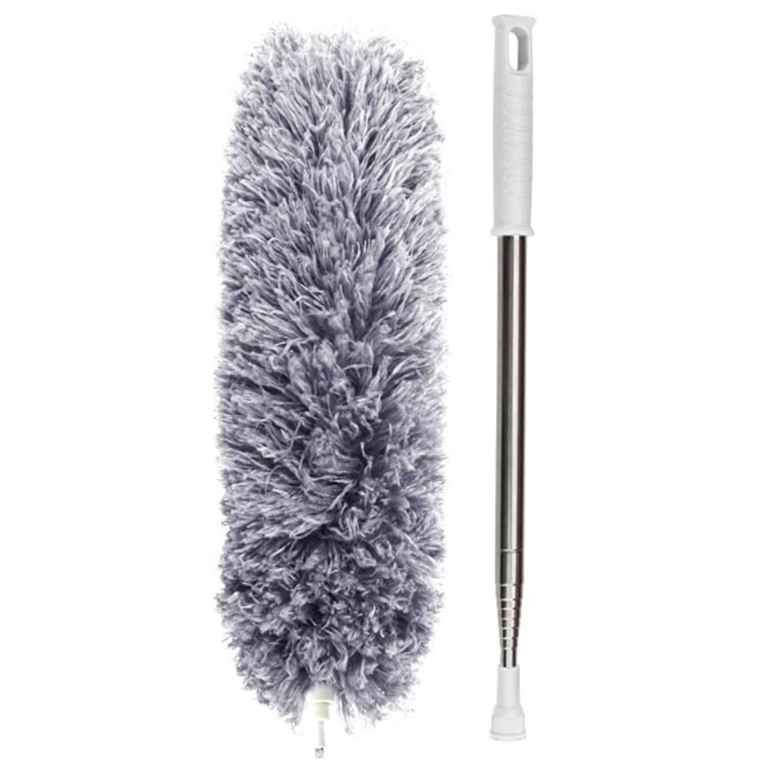 DELUX Microfiber Feather Duster Extendable Duster W/ 100" Extra Long Pole