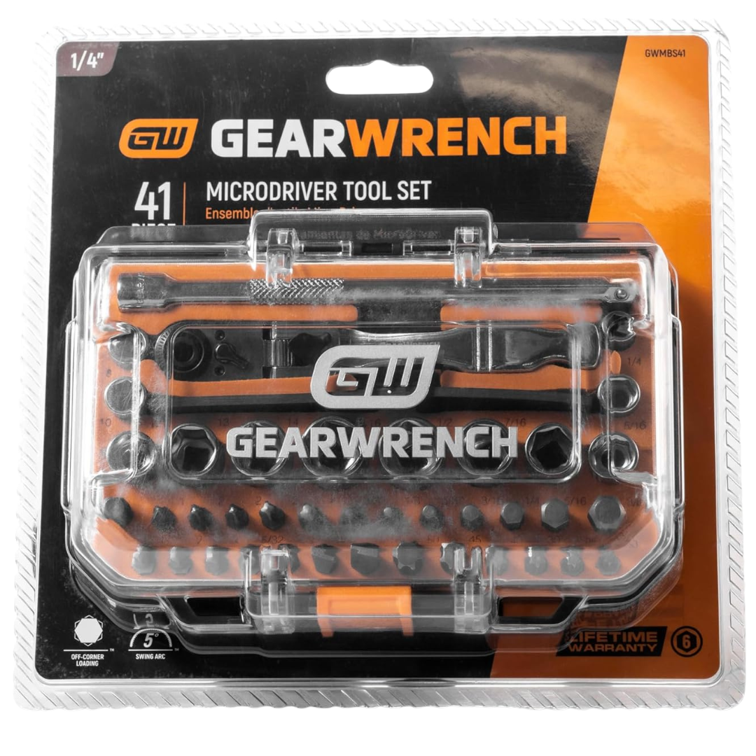 41-Piece GEARWRENCH 1/4" Drive Ratchet MicroDriver Set