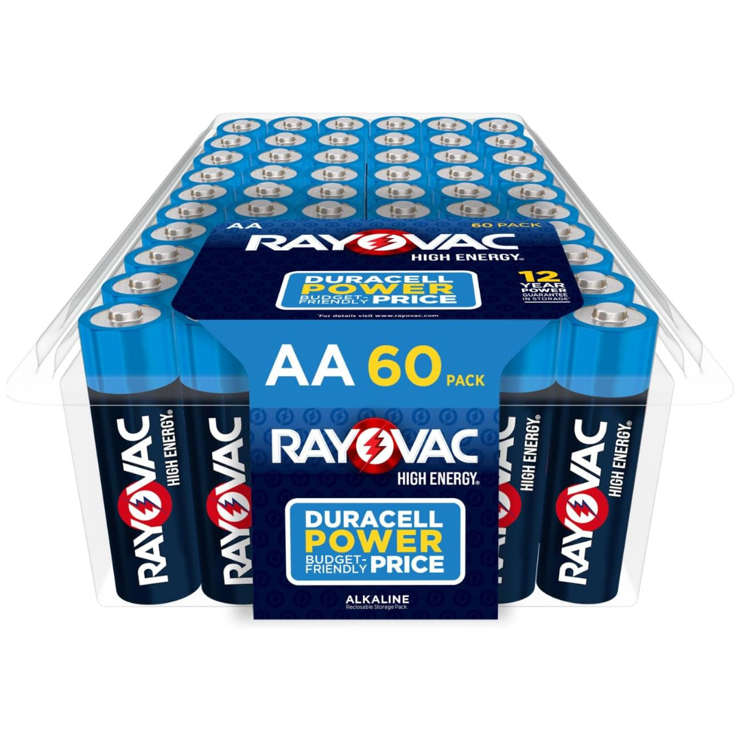60-Count Rayovac High Energy Alkaline AA Batteries