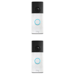 2-Pack Ring Battery Smart Doorbell W/ Retinal 2K & Two-Way Audio (Newest Model)