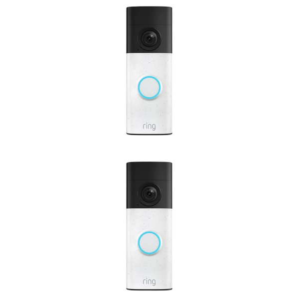 2-Pack Ring Battery Smart Doorbell W/ Retinal 2K & Two-Way Audio (Newest Model)