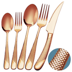 20-Piece Hammered Rose Gold/Copper Silverware Set (4 Colors)