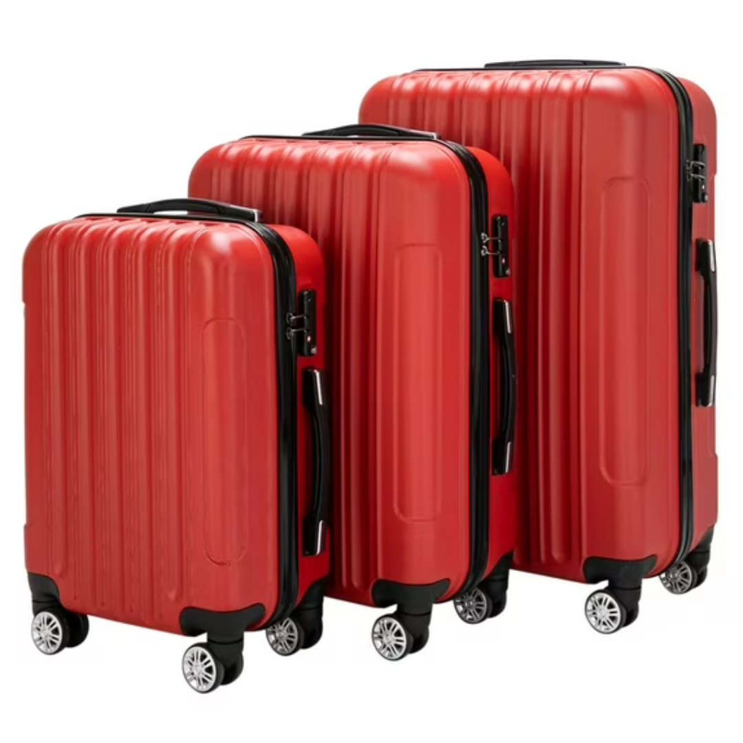 3-Piece Ktaxon Luggage Sets PC+ABS Spinner Suitcase