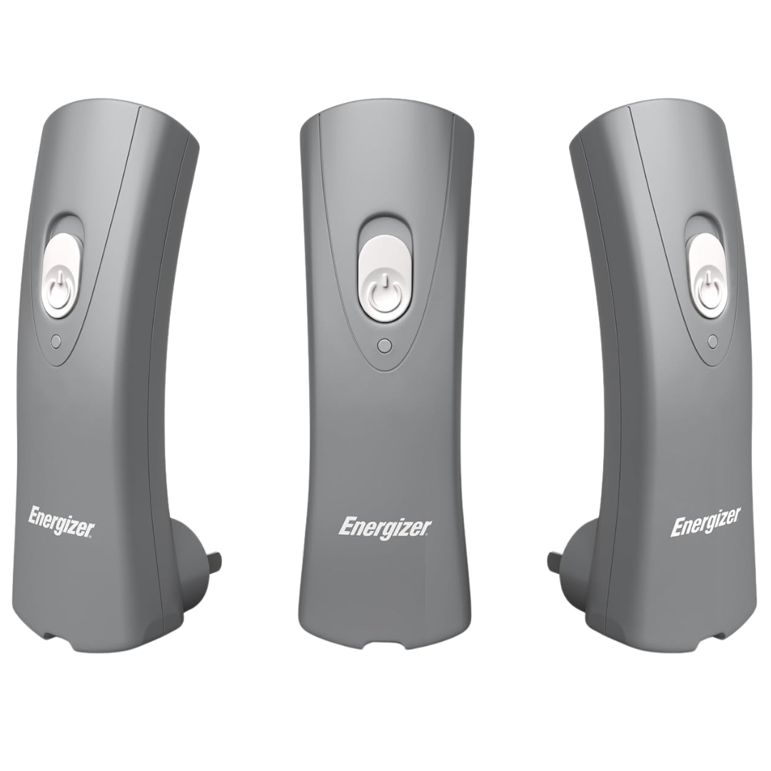 3-Pack Energizer Flashlight LED Rechargeable Plug-in Light