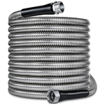 50ft Stainless Steel Water Garden Hose With 3/4" Fittings