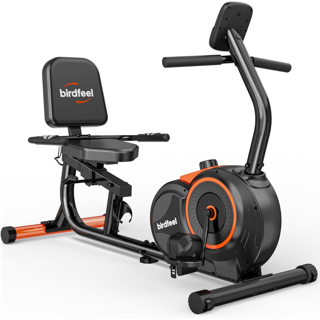 Recumbent Stationary Bikes with 16 Adjustable Gea