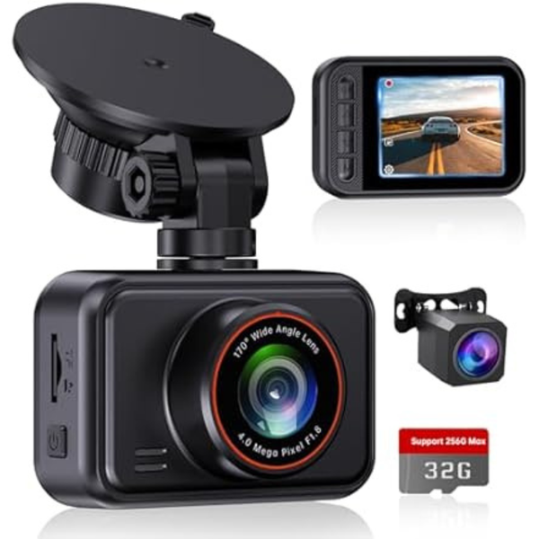 E-YEEGER 2.5K Front + 1080P Rear Dual Dash Cam