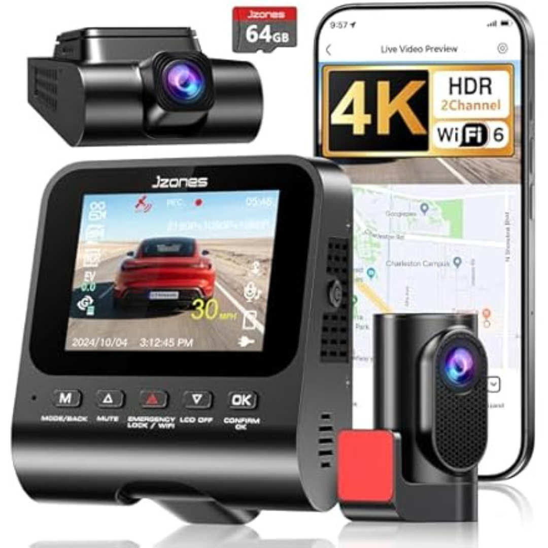 4K Front & Rear HDR Night Vision Dash Camera