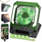 Innopower 3 Speeds 20000mAh Rechargeable Solar Camping Fan