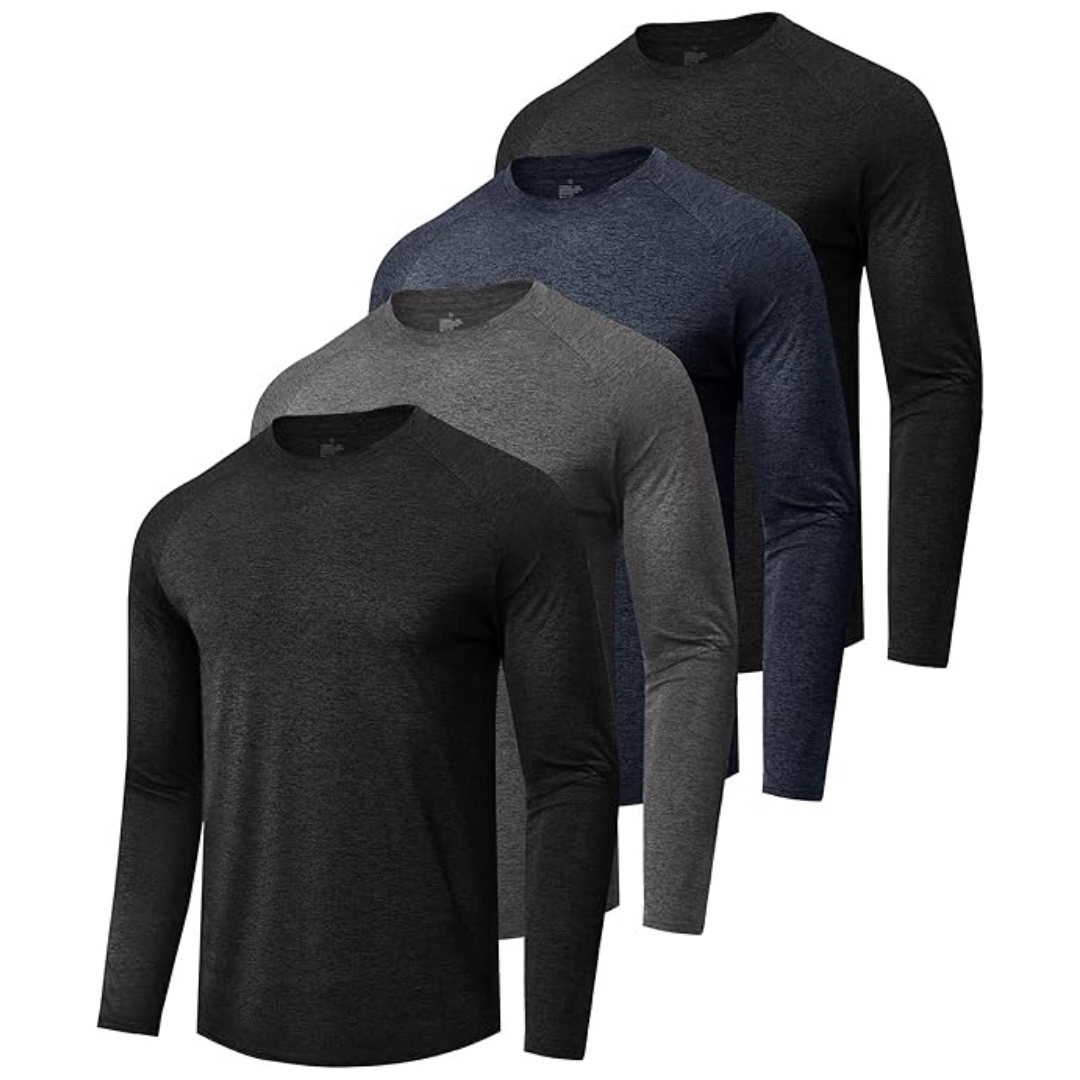 4-Pack Men's Quick Dry Moisture Wicking Shirts