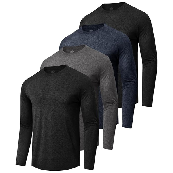 4-Pack Men's Quick Dry Moisture Wicking Shirts