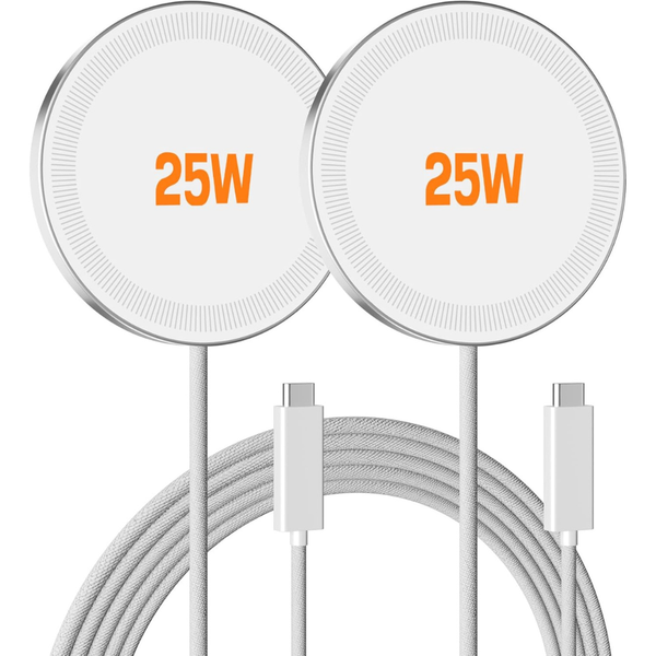 2-Pack 25W Magnetic Fast Charging Pad Wireless Charger