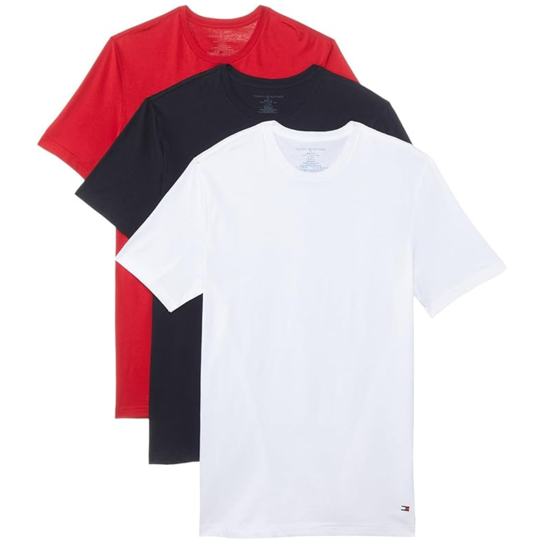 3-Pack Tommy Hilfiger Men's Cotton Classic Crewneck Undershirts