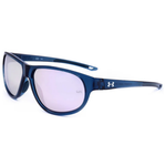 Under Armour Women's 59.0 mm Oval Blue Wrap Sunglasses