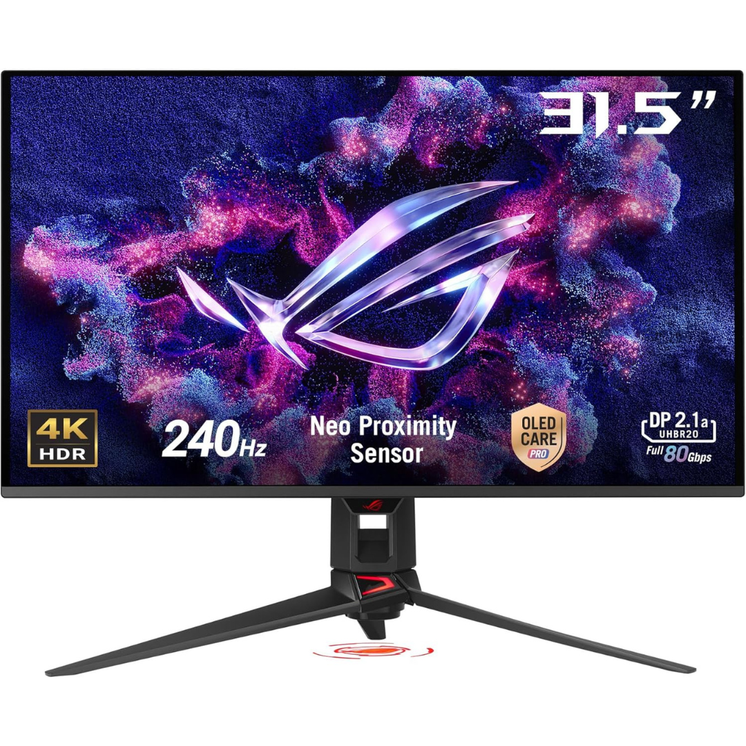 32" Asus ROG Swift 4K UHD 240Hz 0.03ms QD-OLED G-SYNC Compatible Gaming Monitor