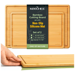 2-Piece Keechee Bamboo Kitchen Cutting Board With Non-Slip Mat