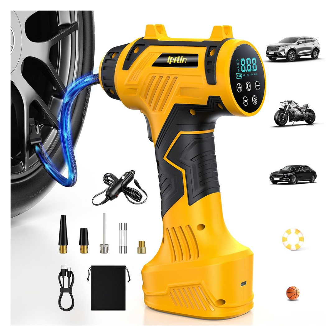 9600mAh Tire Inflator Portable Air Compressor