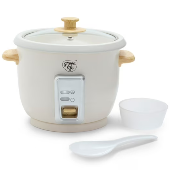 GreenLife 3 Cup Non Stick Electric Rice Cooker