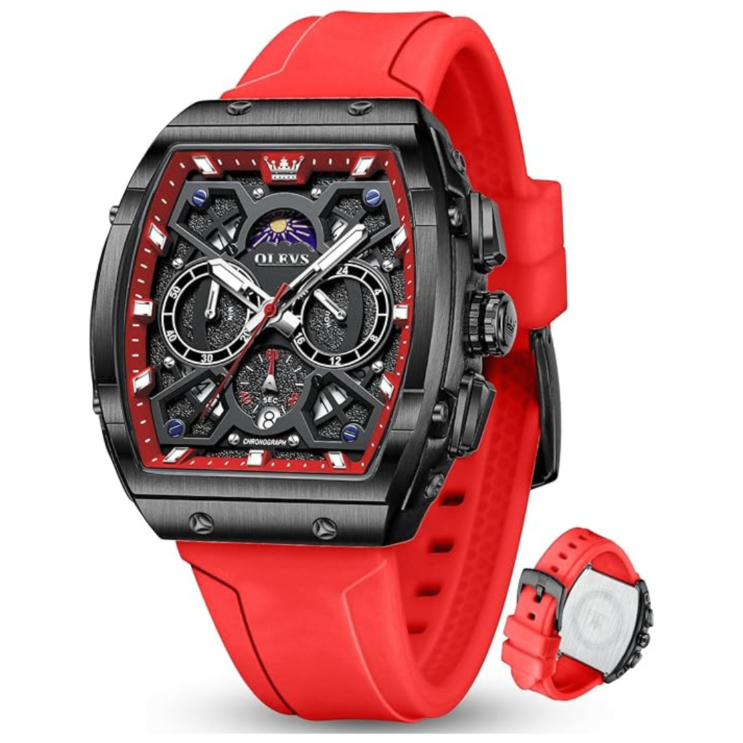 OLEVS Men's Luxury Chronograph Watch With Silicone Strap (Various)