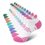 5-Pairs Women's Cotton Cushioned Athletic Ankle Socks (Various)