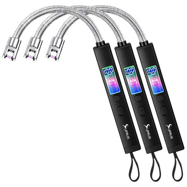 3-Pack Suprus USB-C Rechargeable Electric Candle Lighter (3 Colors)