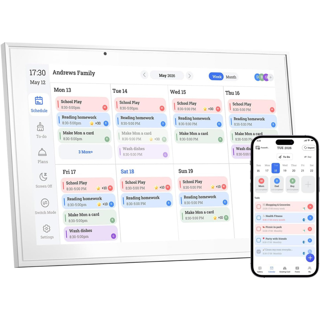 QUNUB 10.1'' Digital Calendar & Chore Chart